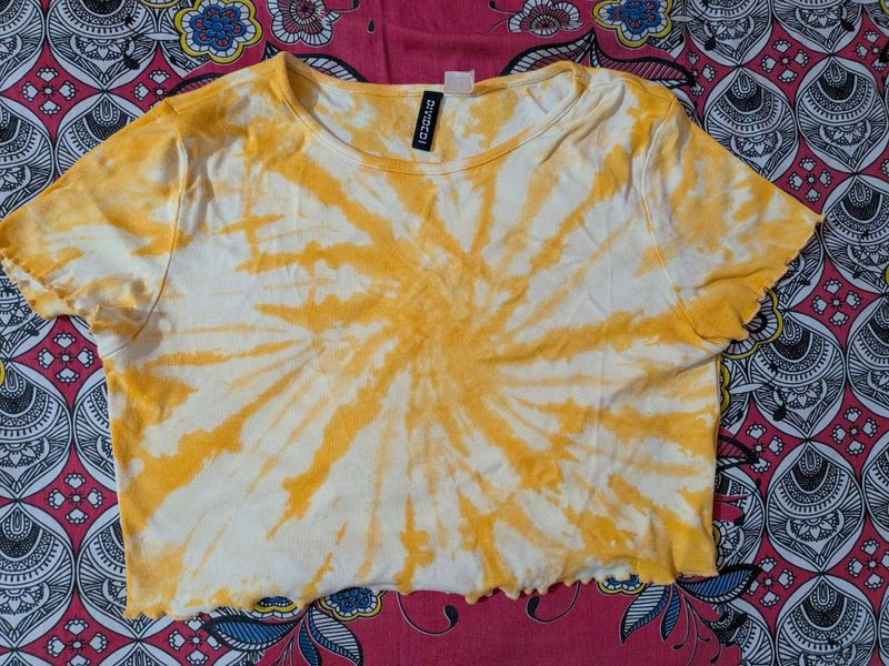 H&amp;M Tie Dye Cropped T-Shirt