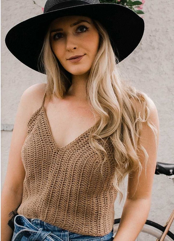 Crochet Knit Cami Top