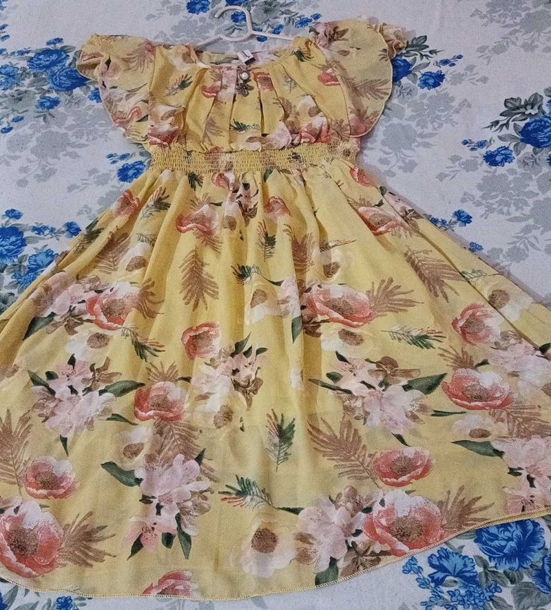 Floral Chiffon Mini Dress