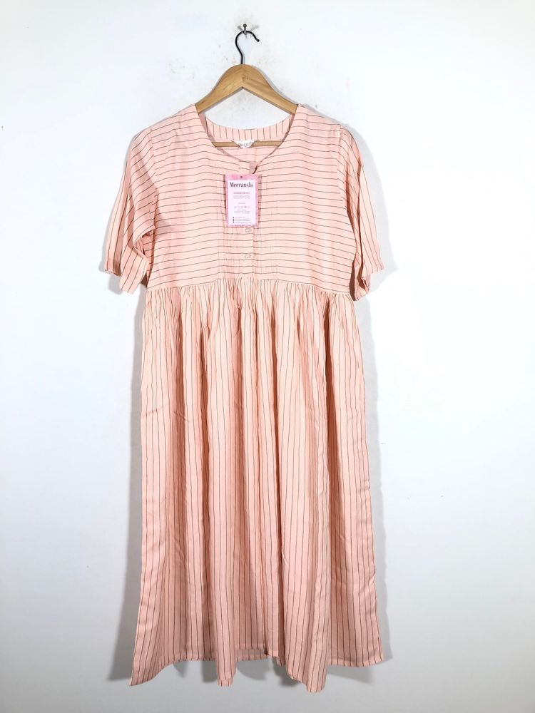 Peach Strips Kurta(Women’s)