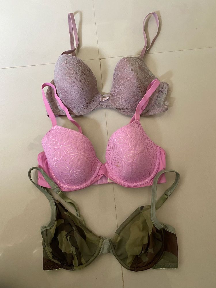 3 Pack Bras - Padded &amp; Lace Styles