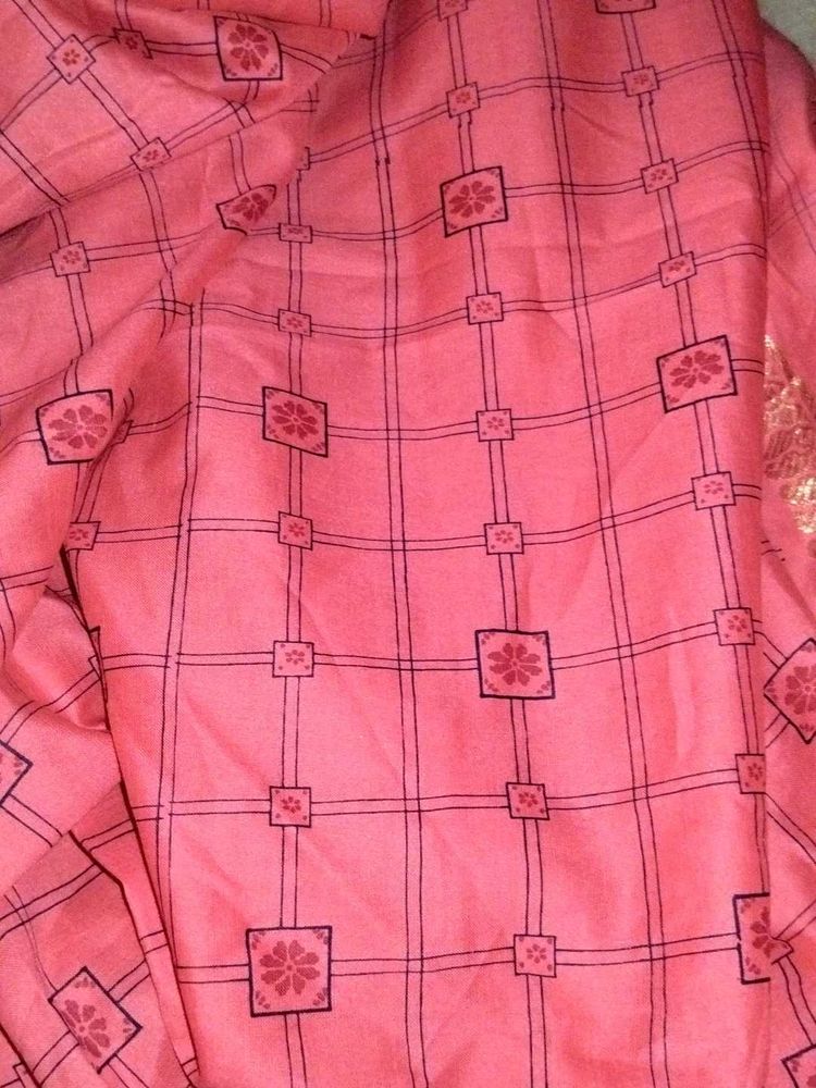 Pretty Pink Floral Dress Material