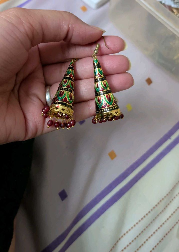 Designer Ethnic Jhumka Earrings