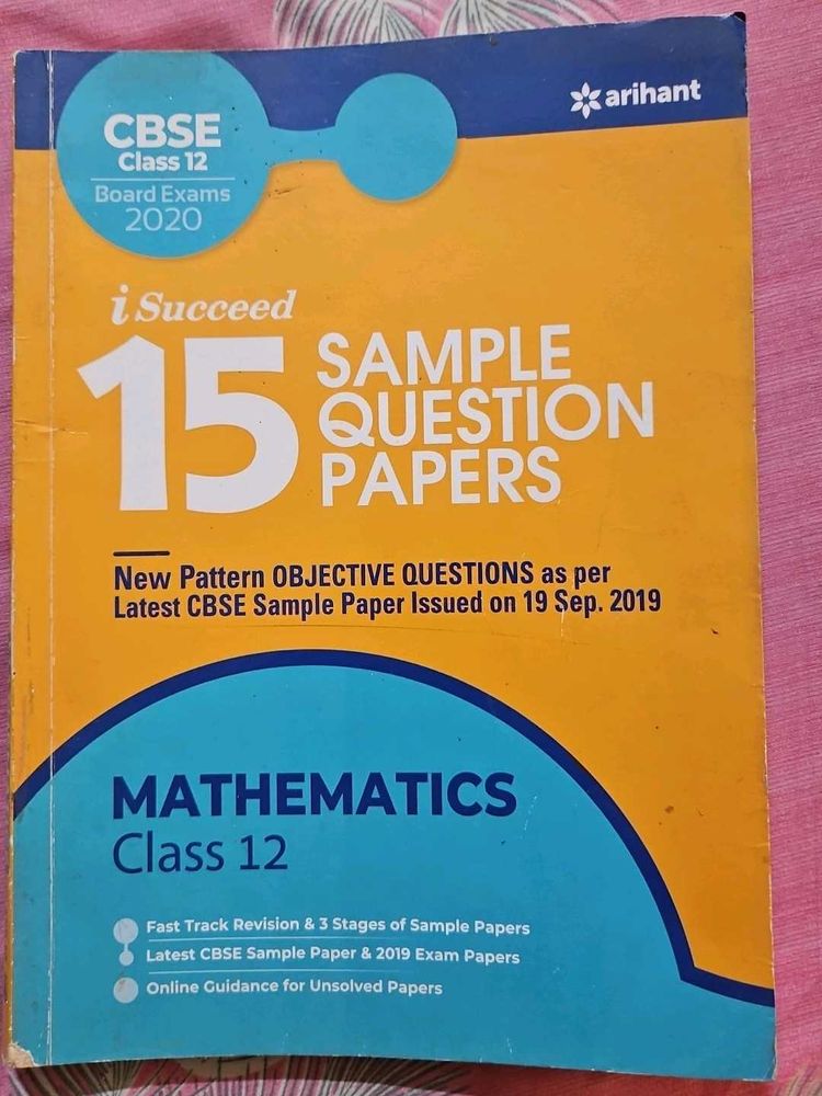 Arihant CBSE Class 12 Maths Sample Papers