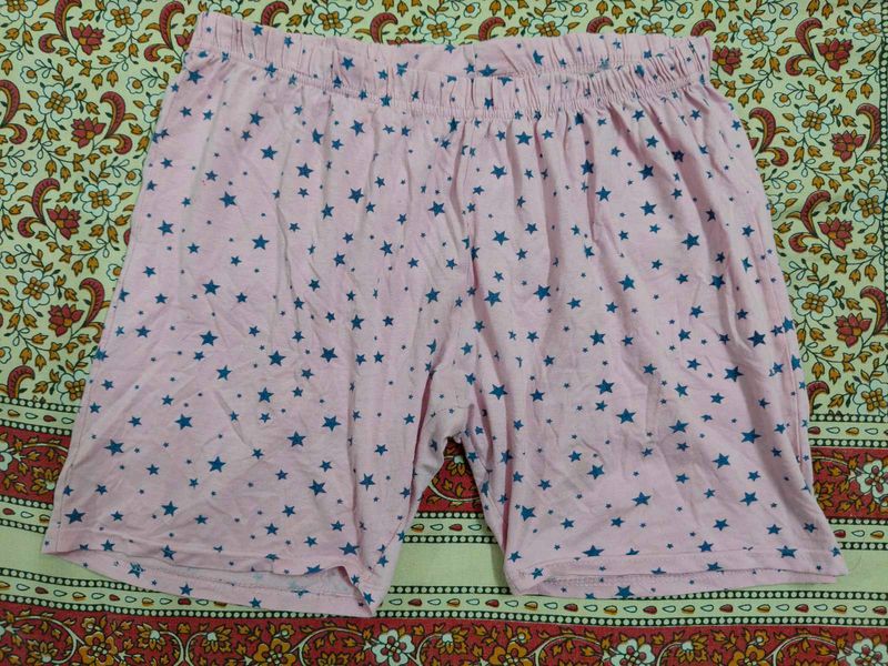 Cute Pink Star Print Pajama Shorts