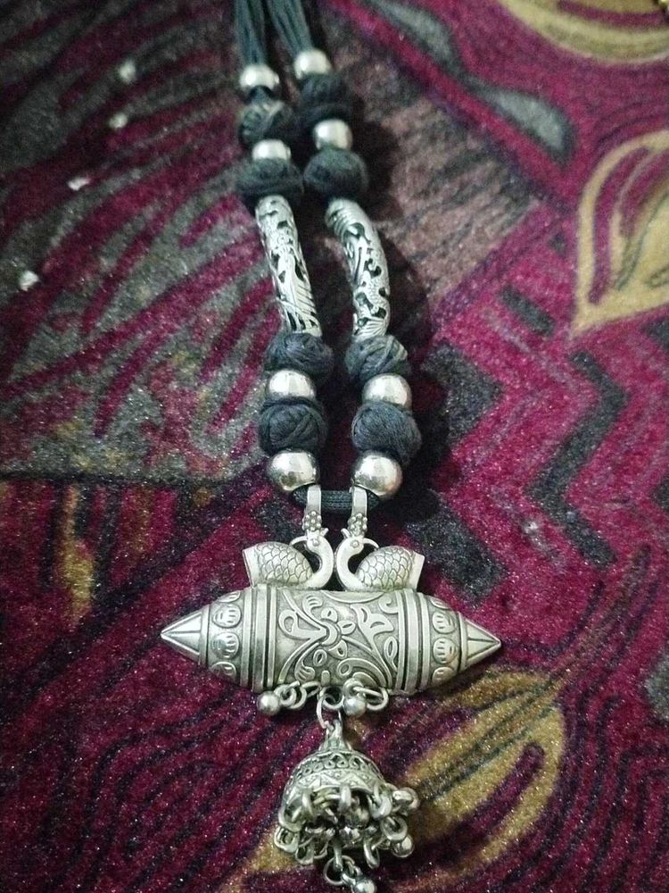 Unique Silver Peacock Pendant Necklace