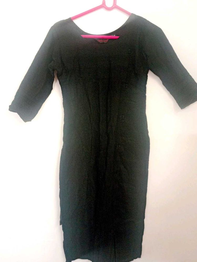 black colour kurta