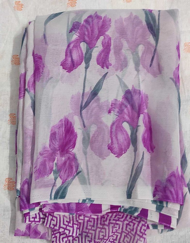 Floral Print Saree
