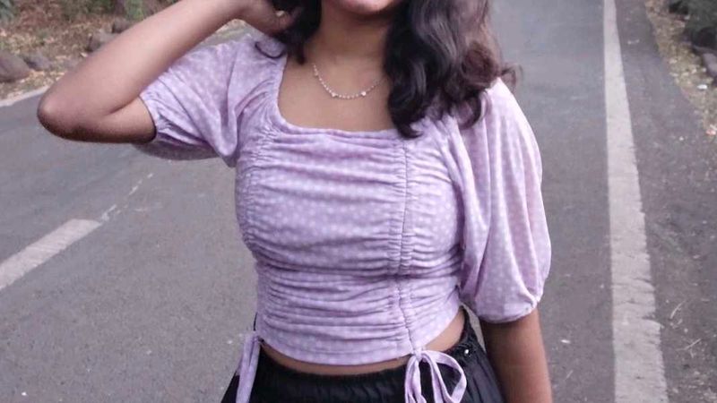 🎀Lavender Mesh Top.SIZE-28-34