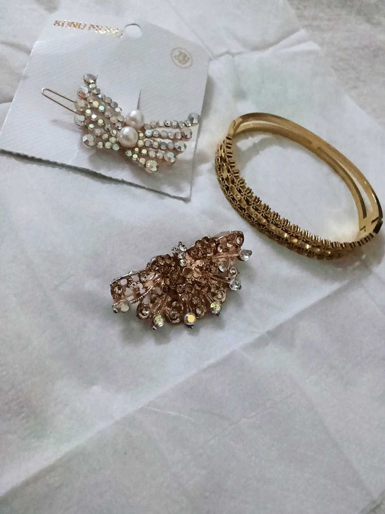 Sparkling Hair Clip &amp; Bangle Set