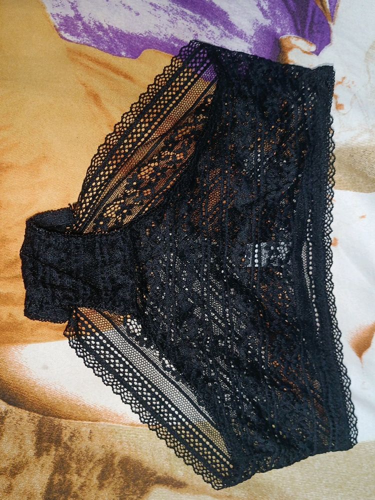 Women Black Net Panty