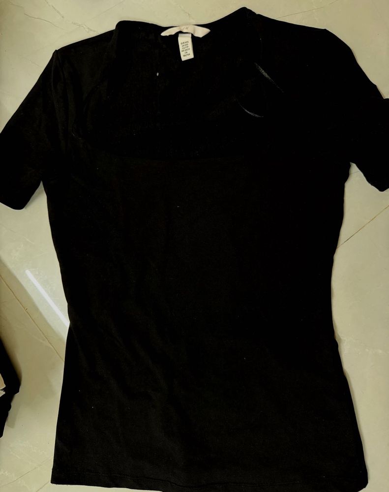 Classic h&amp;m Black Fitted T-Shirt
