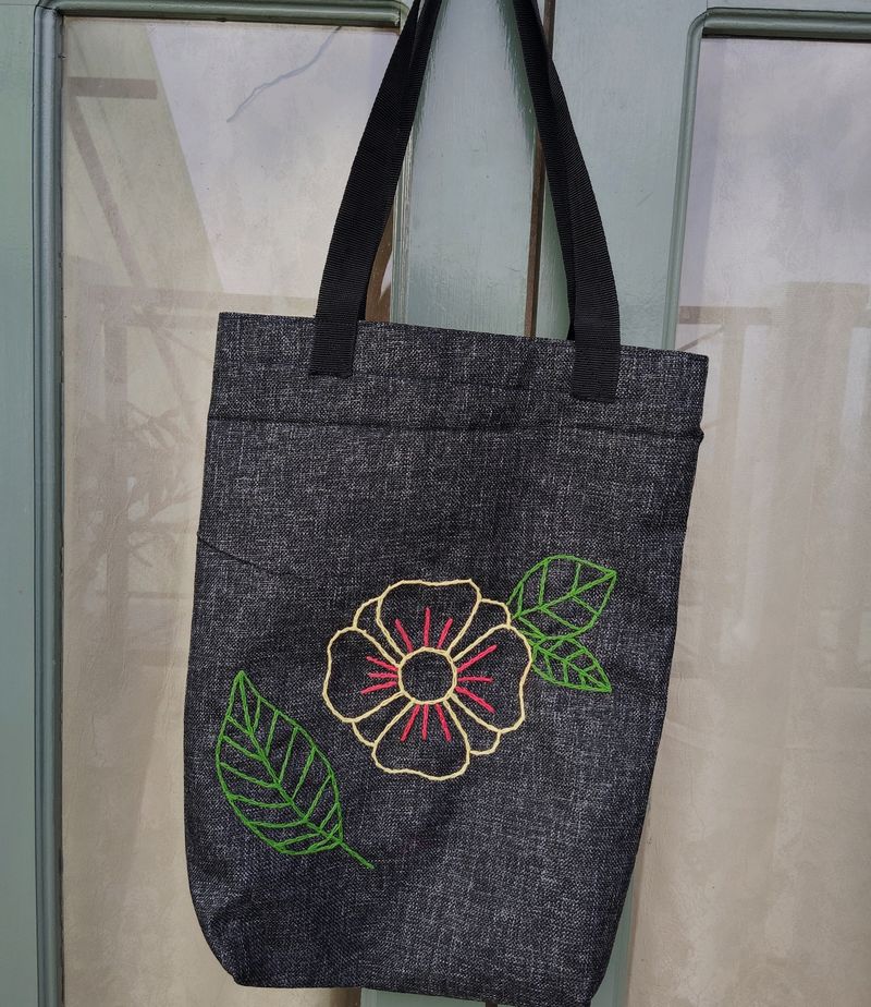 Customized Embroidered Jute Tote Bag