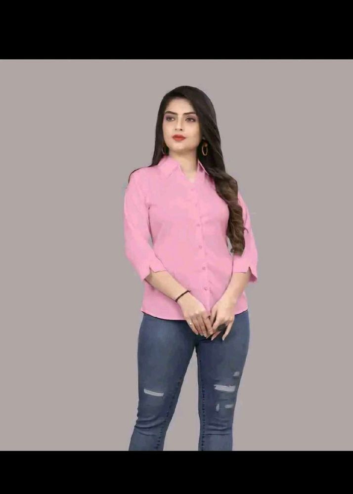 Stylish Pink Button-Up Shirt
