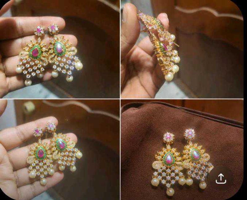 Exquisite Kundan &amp; Pearl Drop Earrings
