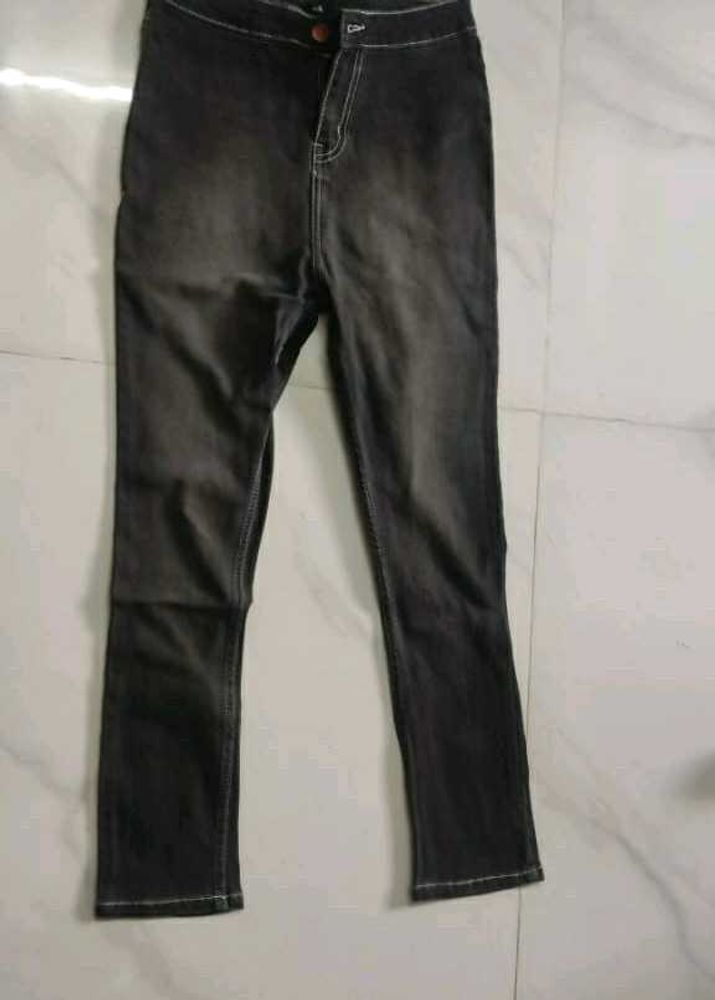 Classic Black Washed Denim Jeans