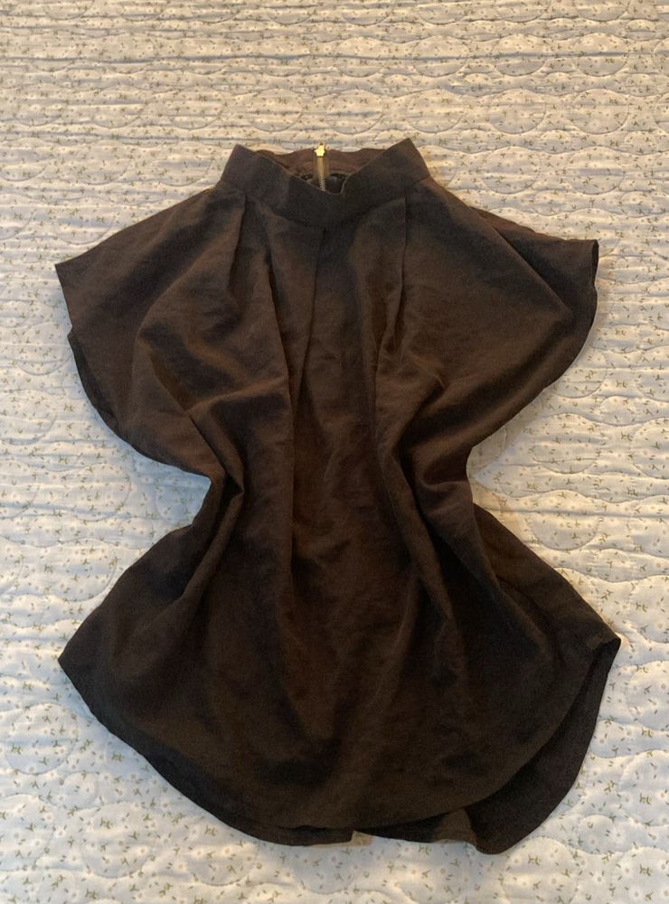 Stylish Brown High Neck Top