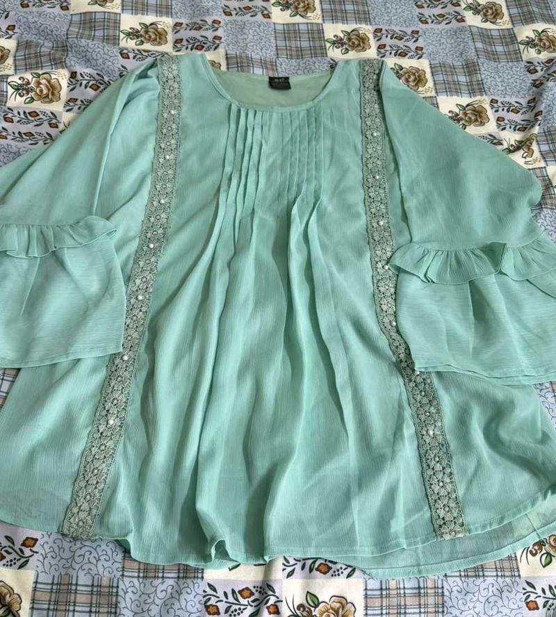 Mint Green Embellished Top