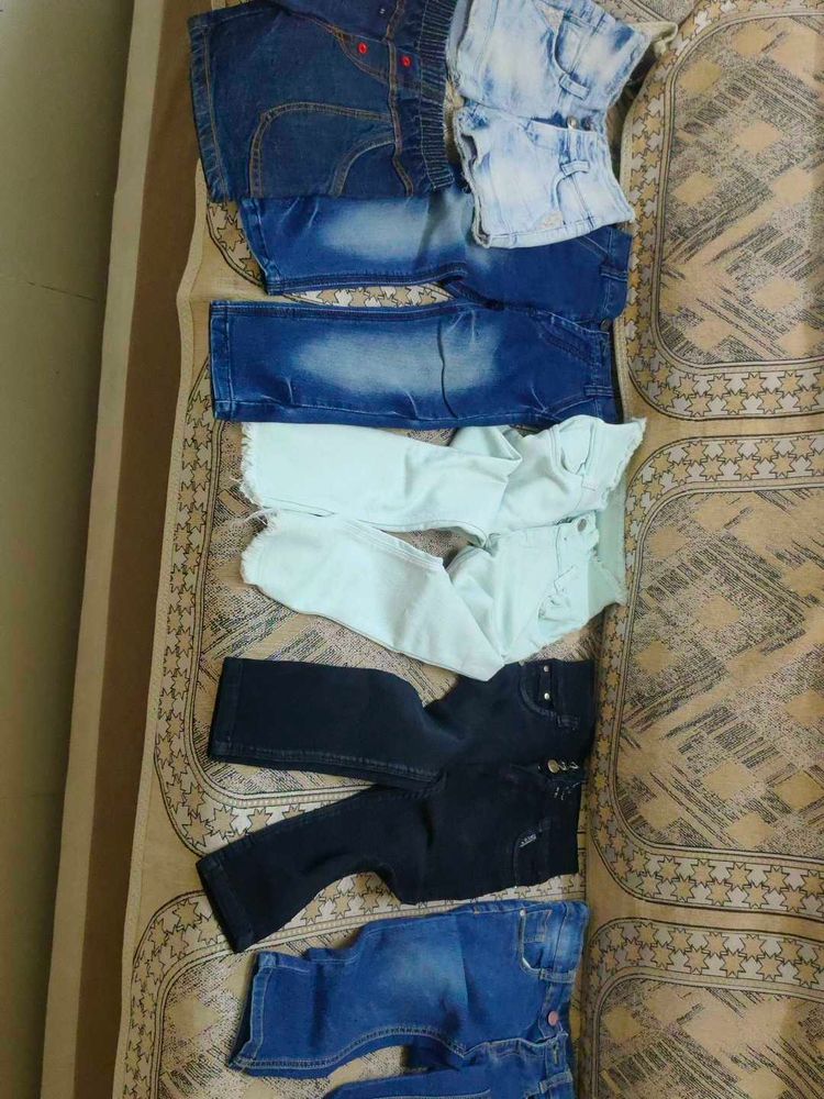 Combo Of 4 Jens And 3 Shorts