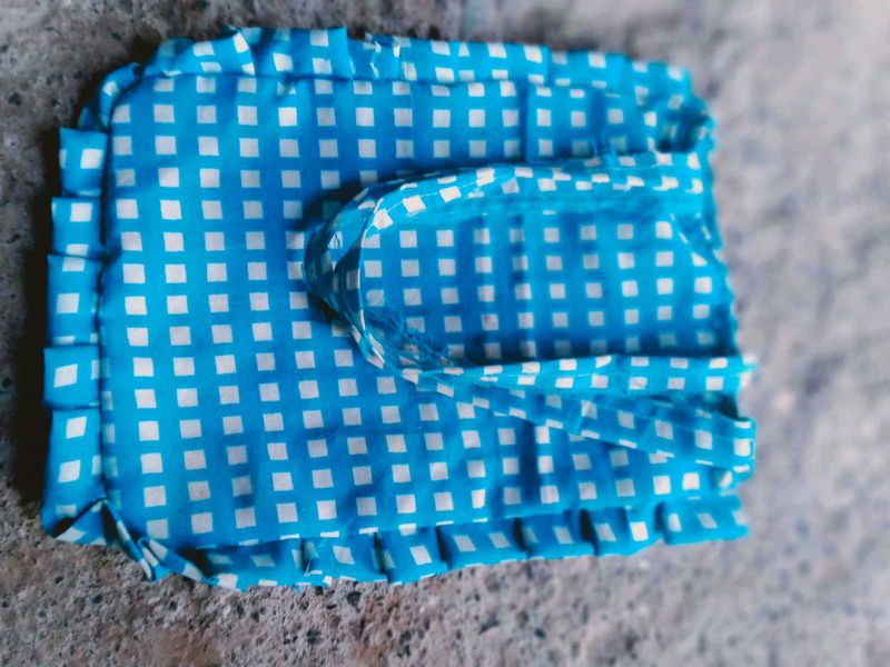 Cute Blue Gingham Tote Bag