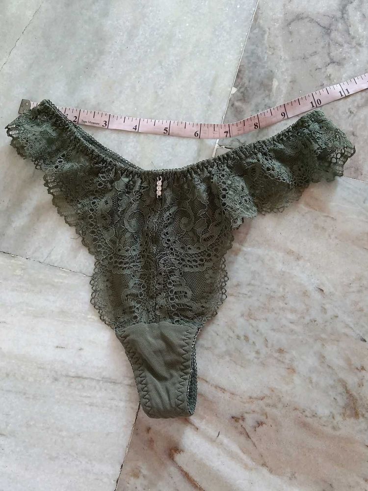 Lace Trim Thong Panty