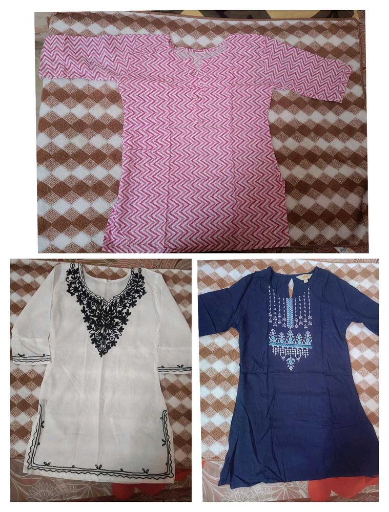 Pack of three short kurtis