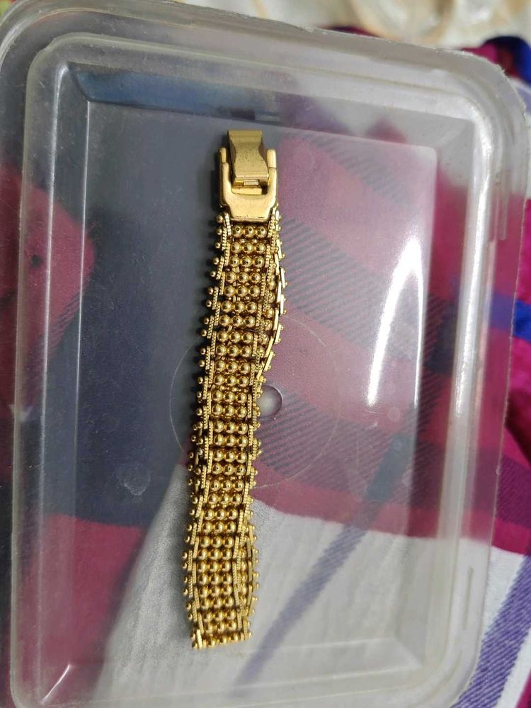 Elegant one gram Gold-Tone gent's Bracelet