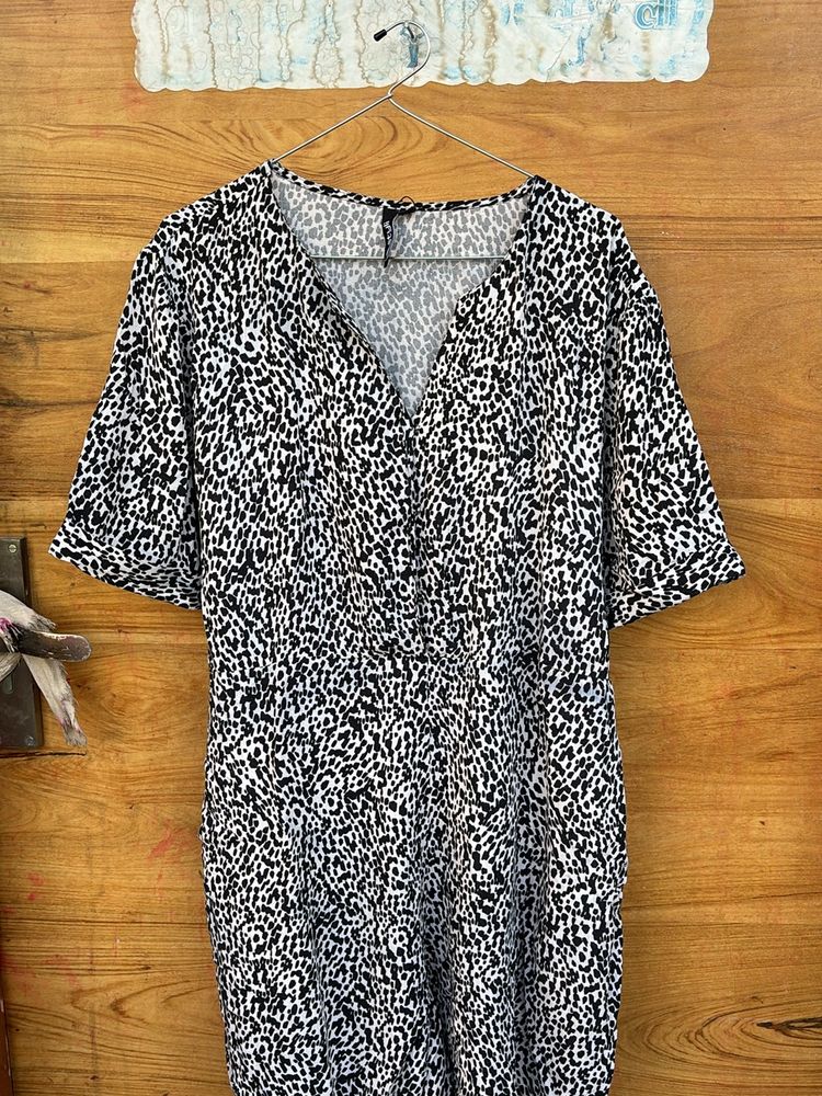 Cheetah Print Short Jumpsuit