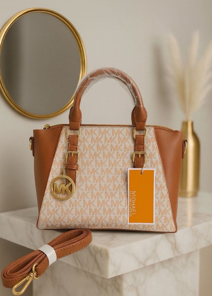 Michael Kors Signature Logo Satchel Bag