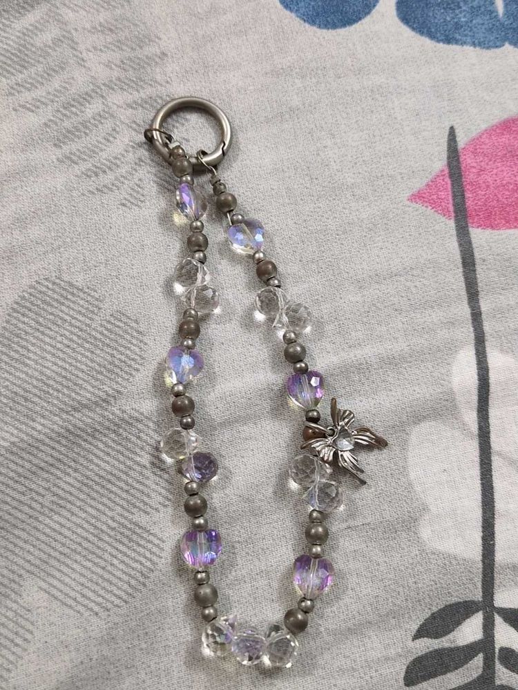 Beaded Keychain with Charm