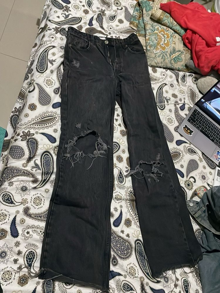 Ripped Black Zara Jeans