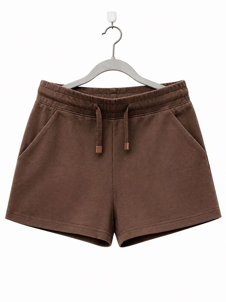Cotton/Denim Cotton ShortsBrown Short Waist- 32'De