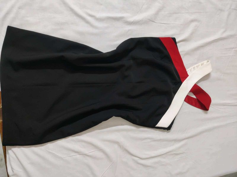 Black Dress with Red &amp; White Accents