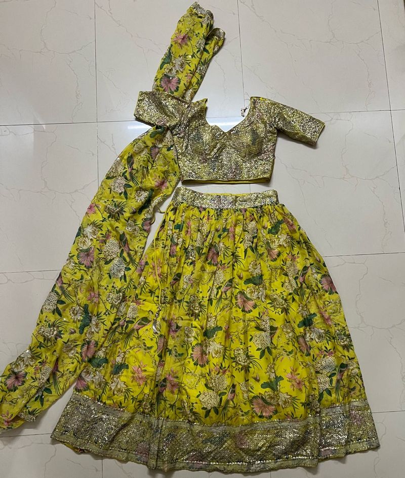 Vibrant Floral padded Lehenga Choli Set
