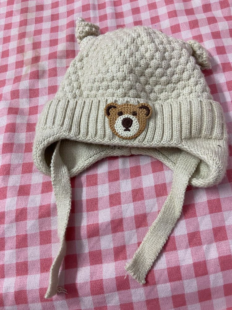 Cute Bear Knit Baby Hat
