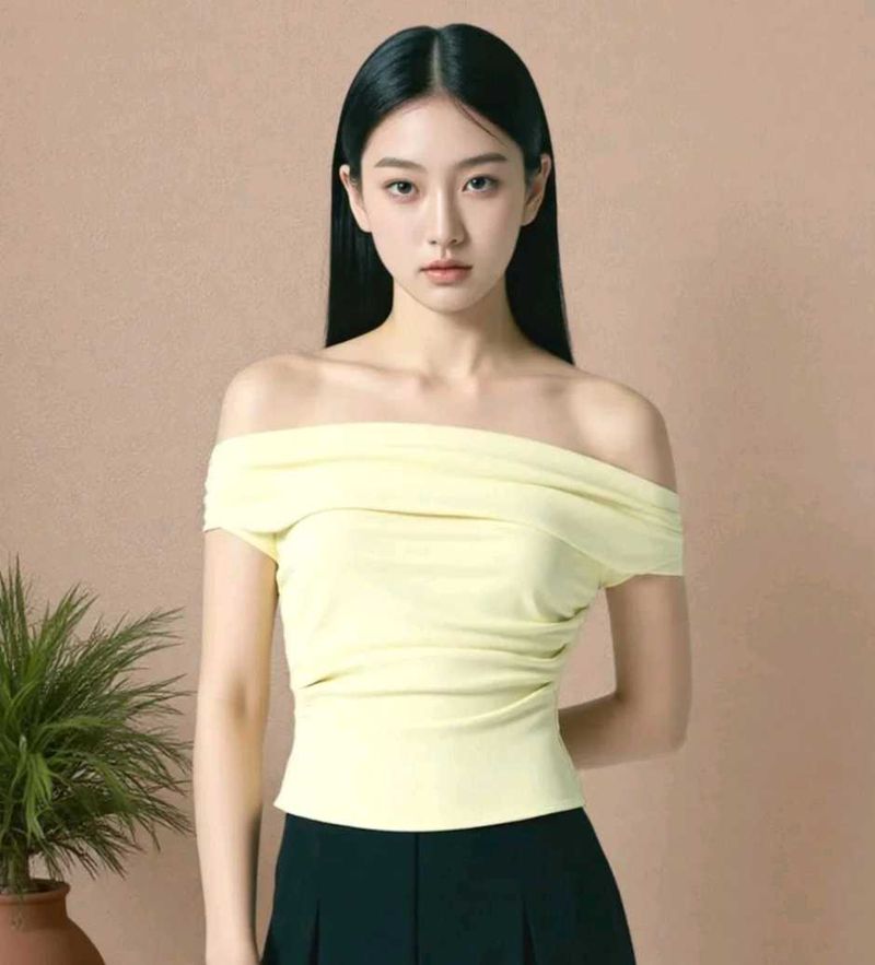 Off-Shoulder Ribbed Top