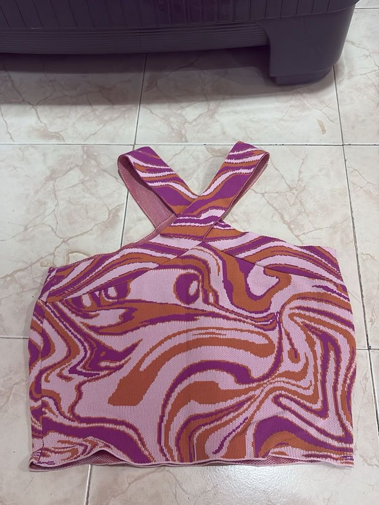 Crisscross pink top