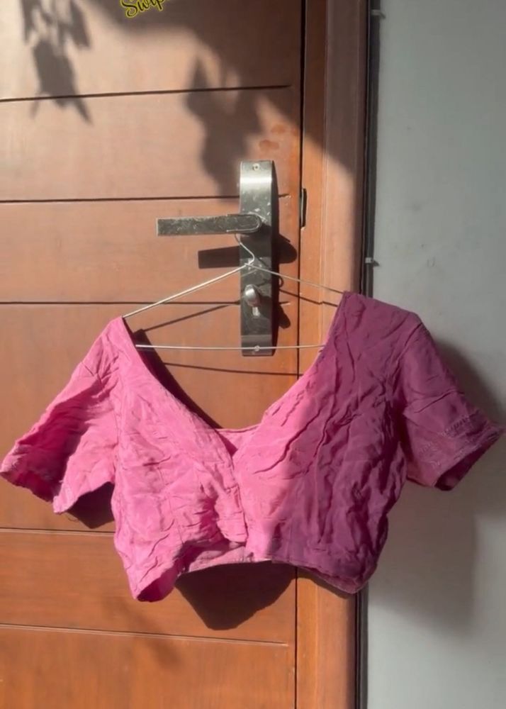 Pink Textured Blouse