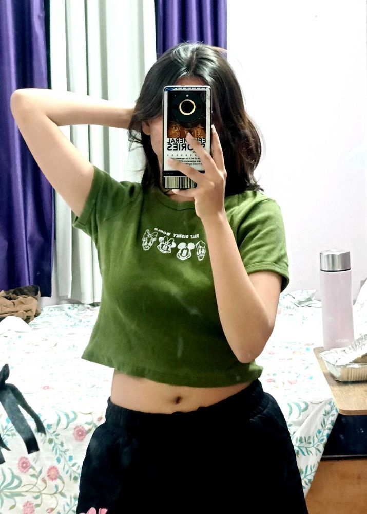Cute Mickey Mouse Graphic fitted top