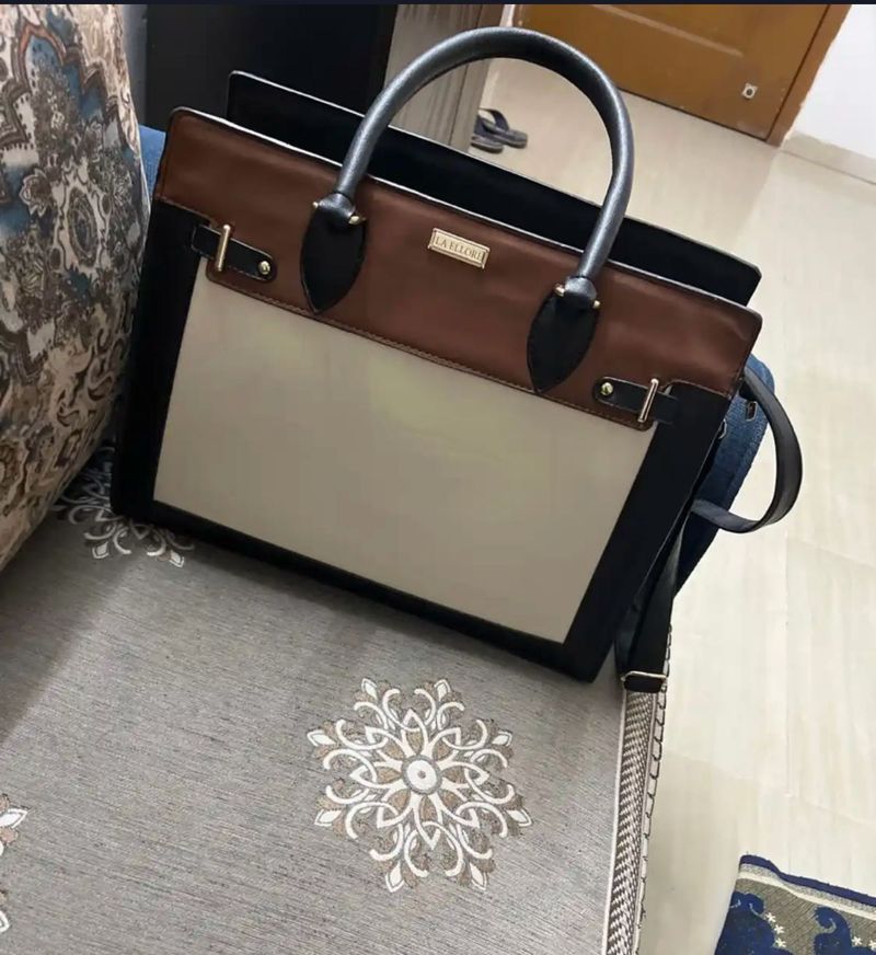 Stylish Colorblock Tote Bag