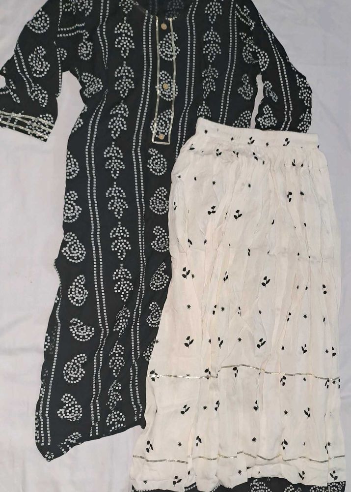 Elegant Kurta Skirt Set
