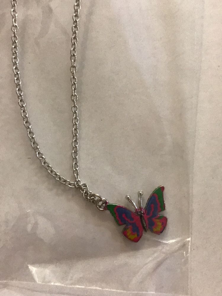 Multicolour Butterfly Pendant In Colour