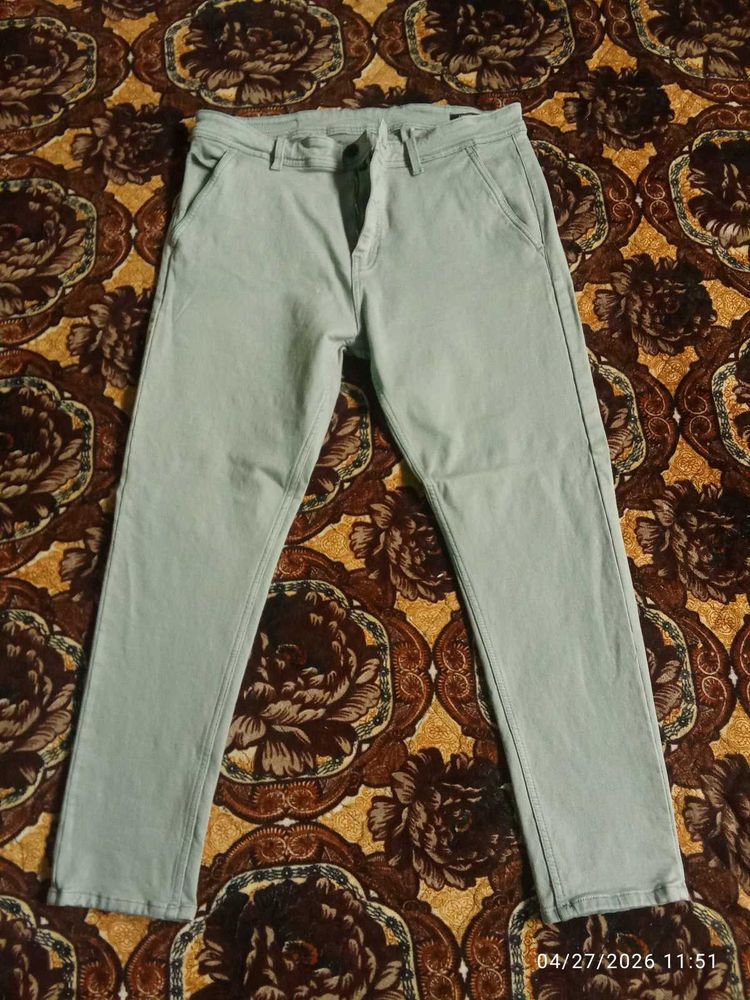 Light Blue Casual Pants