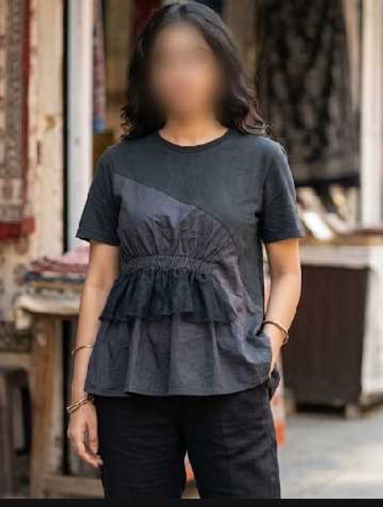 Stylish Ruffled Peplum imported tshirt
