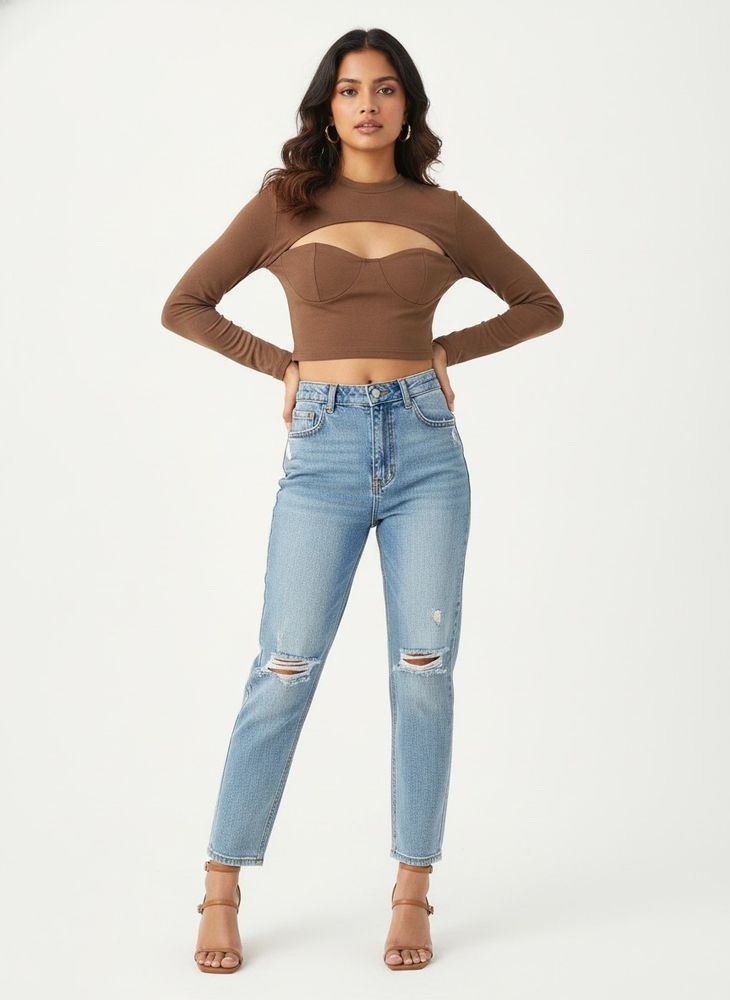 Cut-out Crop Top