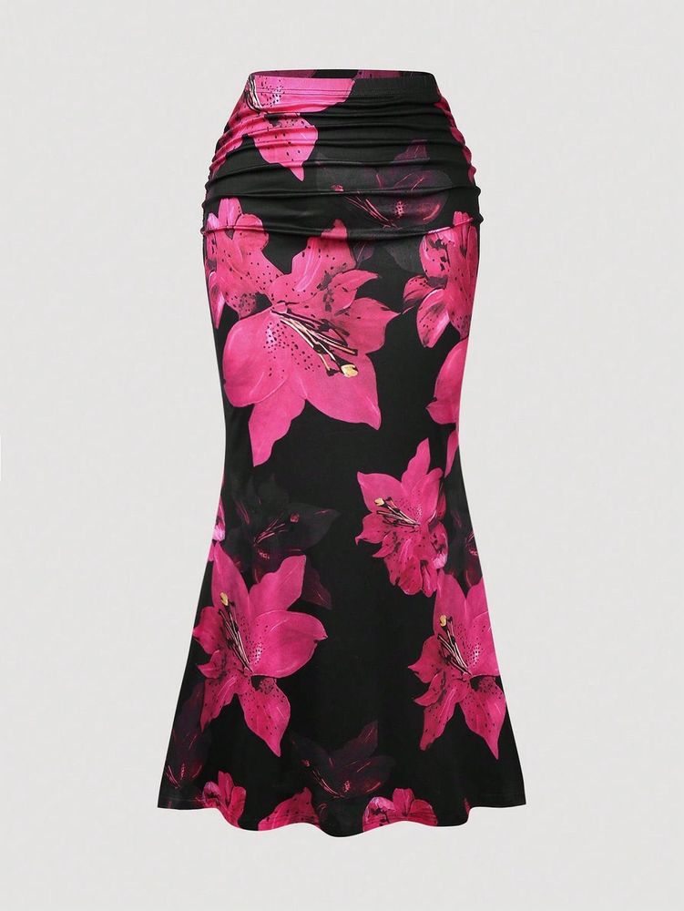 🌸Floral print Mermaid skirt🥂✨