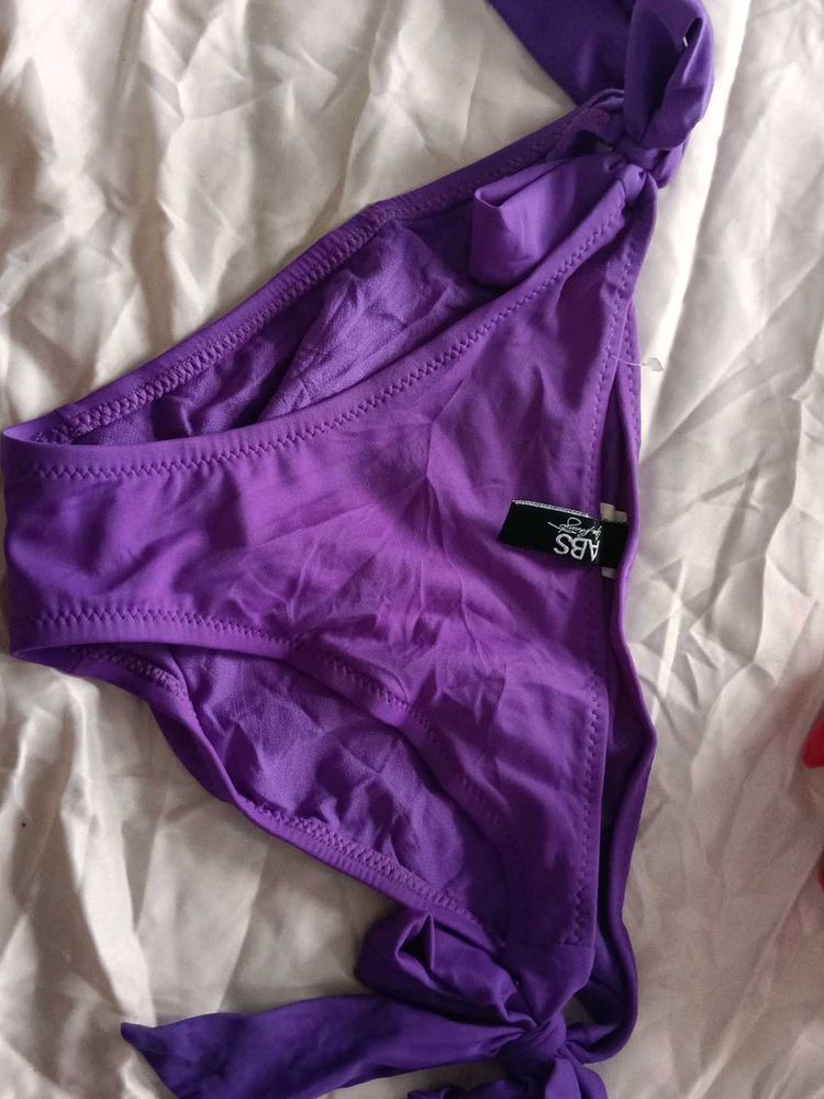 Purple Tie Bikini Bottom