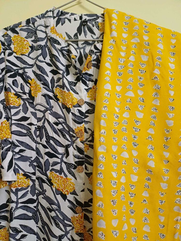 Designer Floral Print Kurta Set