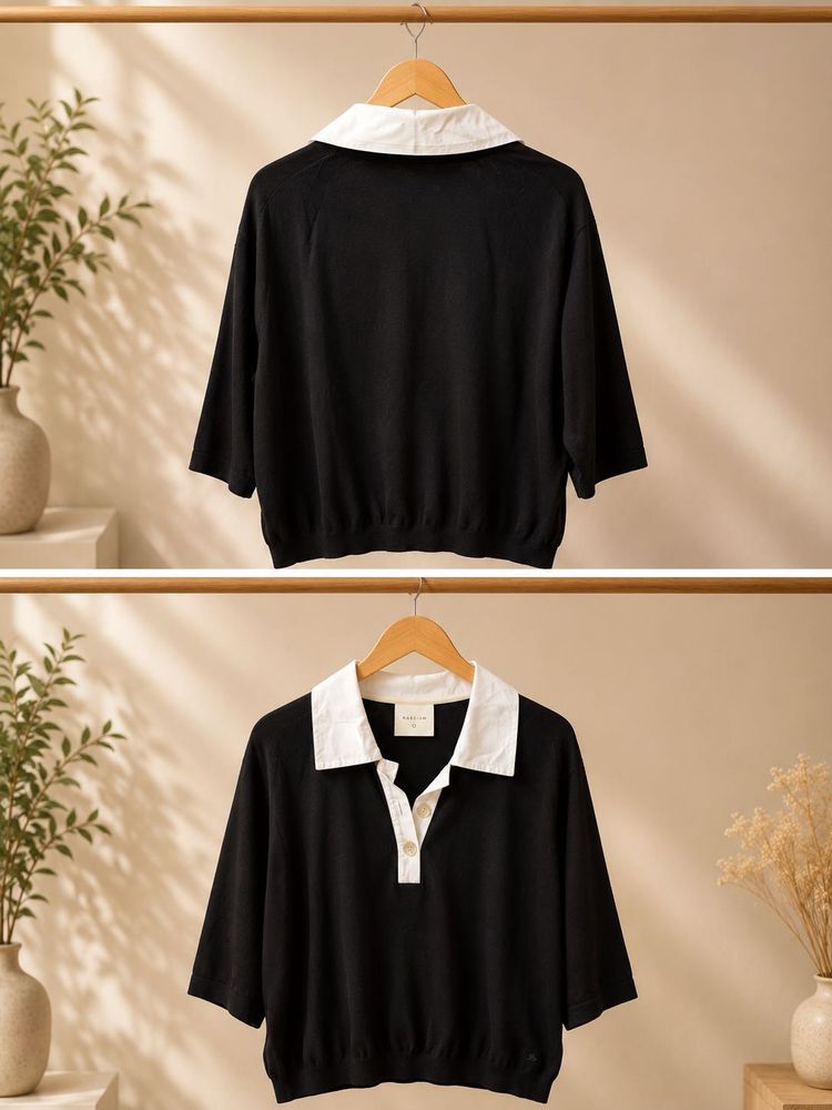 Black Collared Top