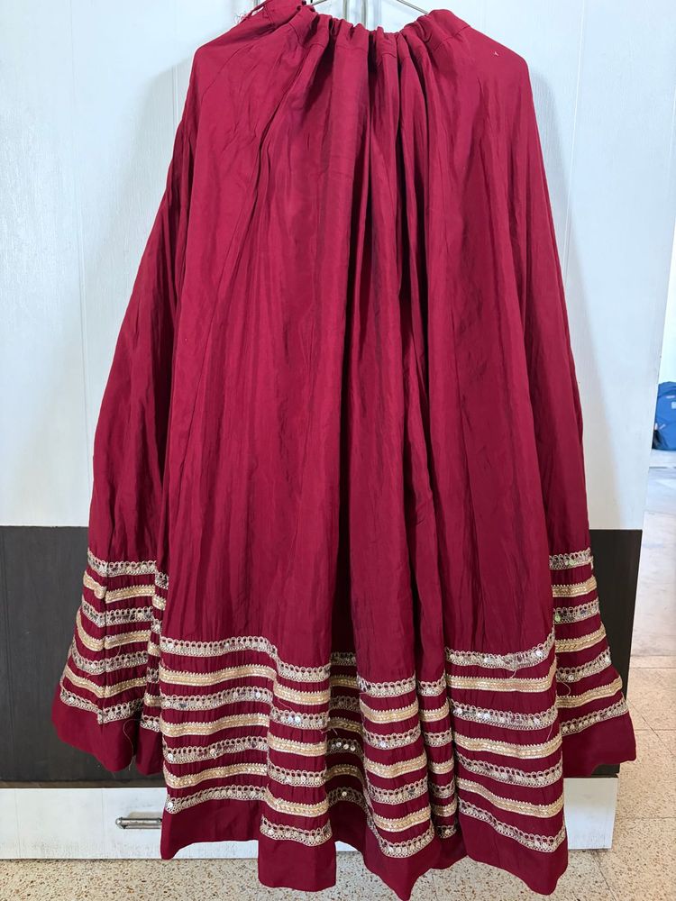 Beautiful Maroon choli set with Embellished Border